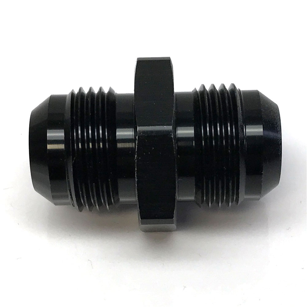 Renegade Racing Components AN Fitting 61215-2; AN to AN Union Black -12AN Male Straight -12AN Male 