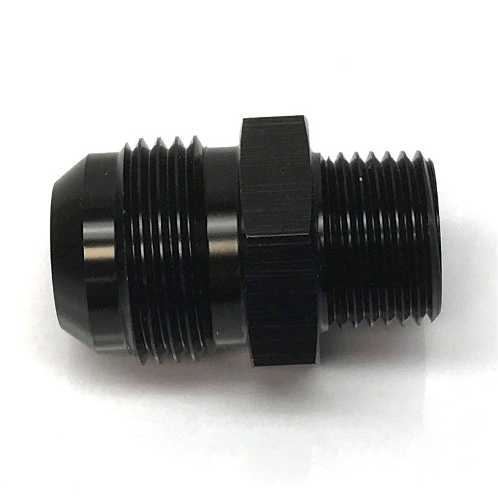 Renegade Racing Components AN Fitting 61216-2; AN to NPT Adapter Black -12AN Male Straight 1/2 in. NPT Male 