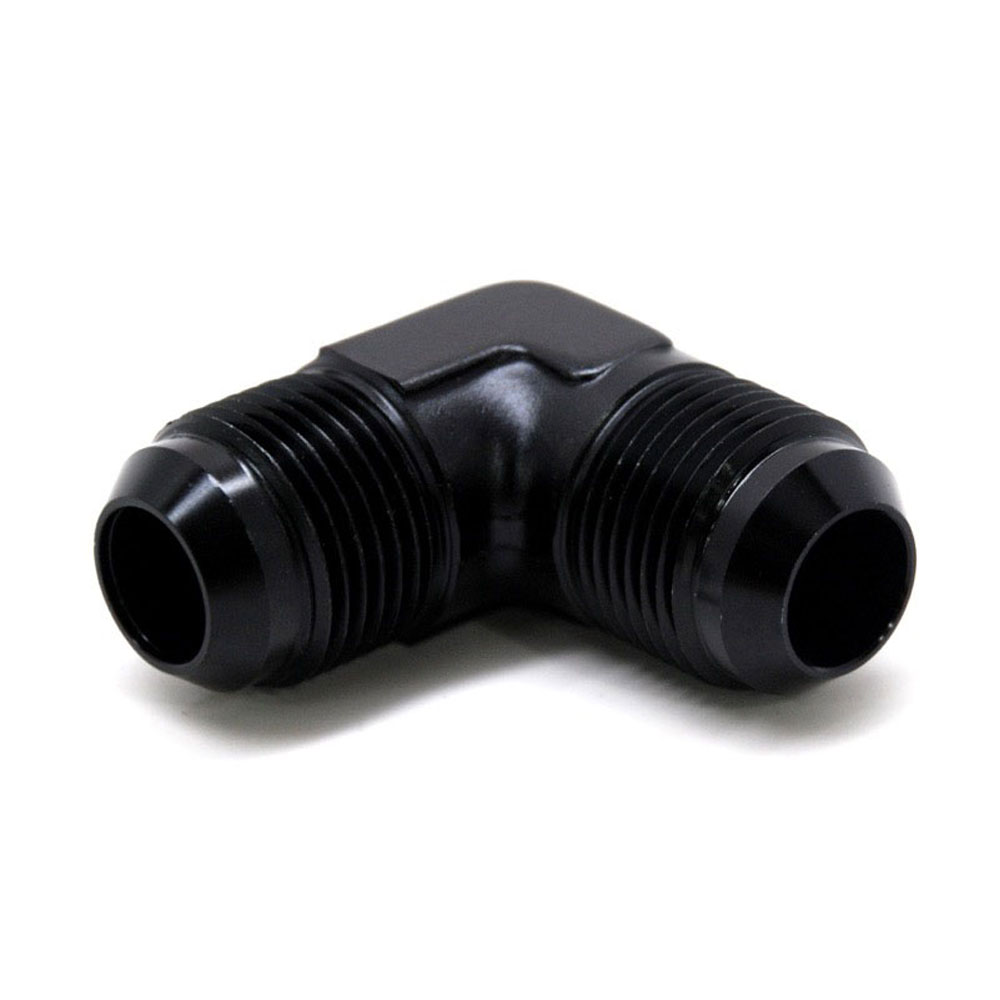 Renegade Racing Components AN Fitting 61221-2; AN to AN Union Black -12AN Male 90 deg. -12AN Male 