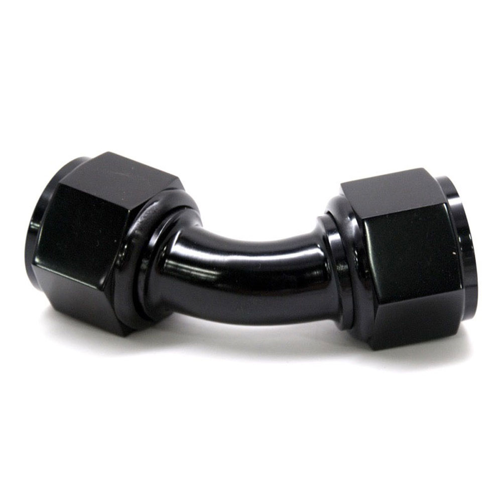 Renegade Racing Components AN Fitting 61245-2; AN to AN Coupler Black -12AN Female 45 deg. -12AN Female 