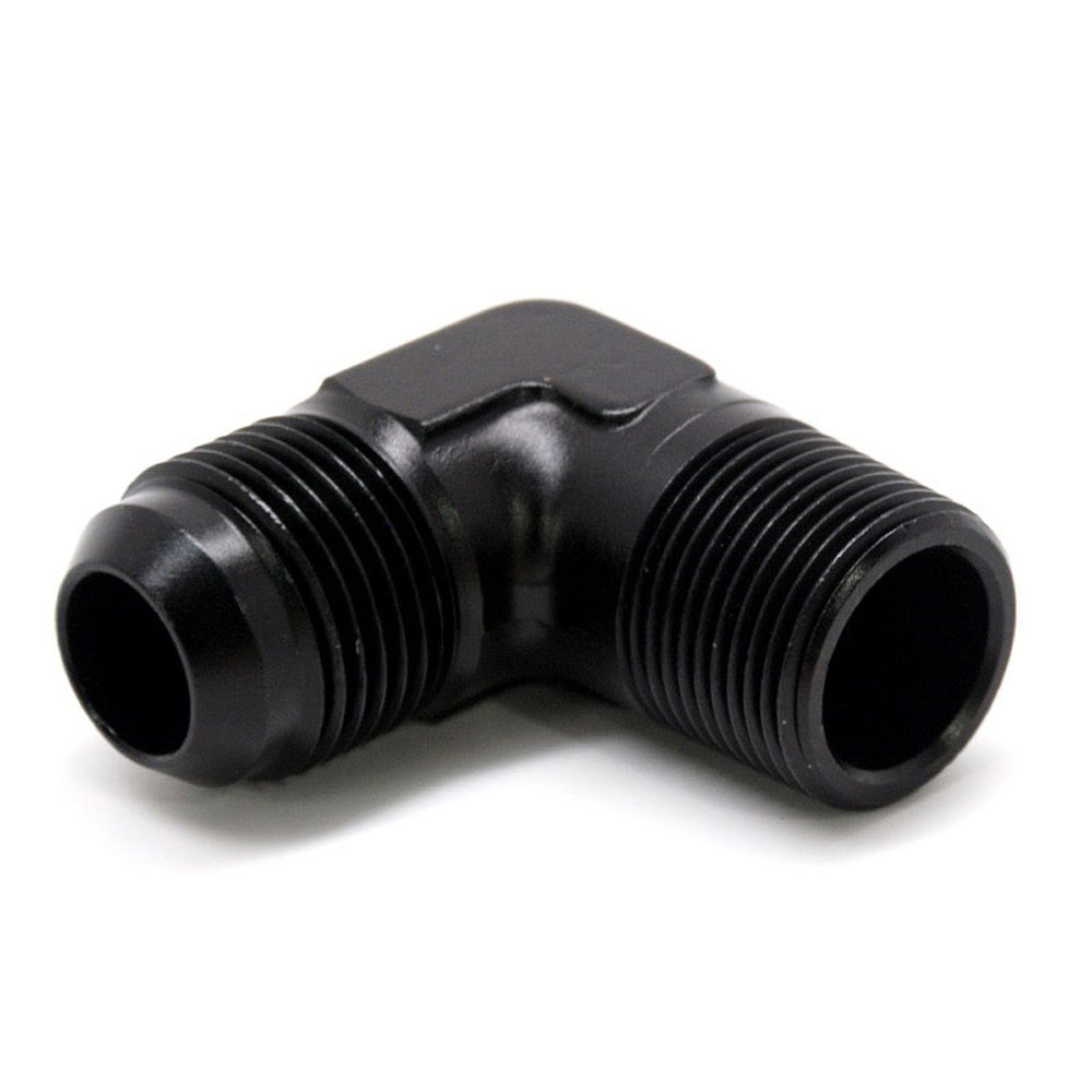 Renegade Racing Components AN Fitting 61292-2; AN to NPT Adapter Black -12AN Male 90 deg. 3/4 in. NPT Male 