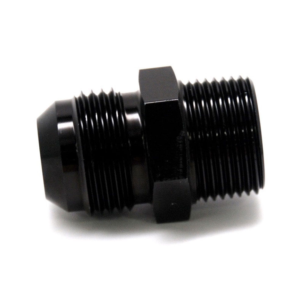 Renegade Racing Components AN Fitting 61296-2; AN to NPT Adapter Black -12AN Male Straight 3/4 in. NPT Male 