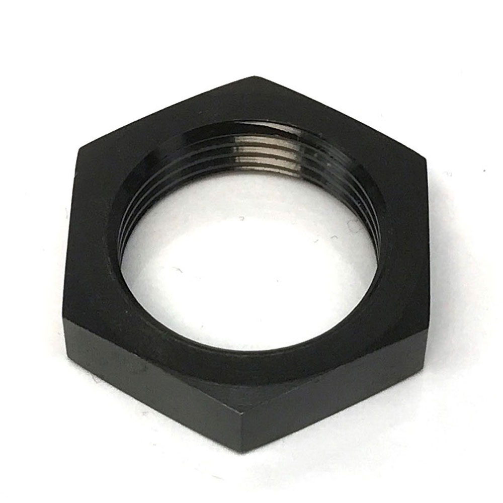 Renegade Racing Components AN Fitting Nut 61631-2; Bulkhead Nut Black Anodized -16AN Female Straight 