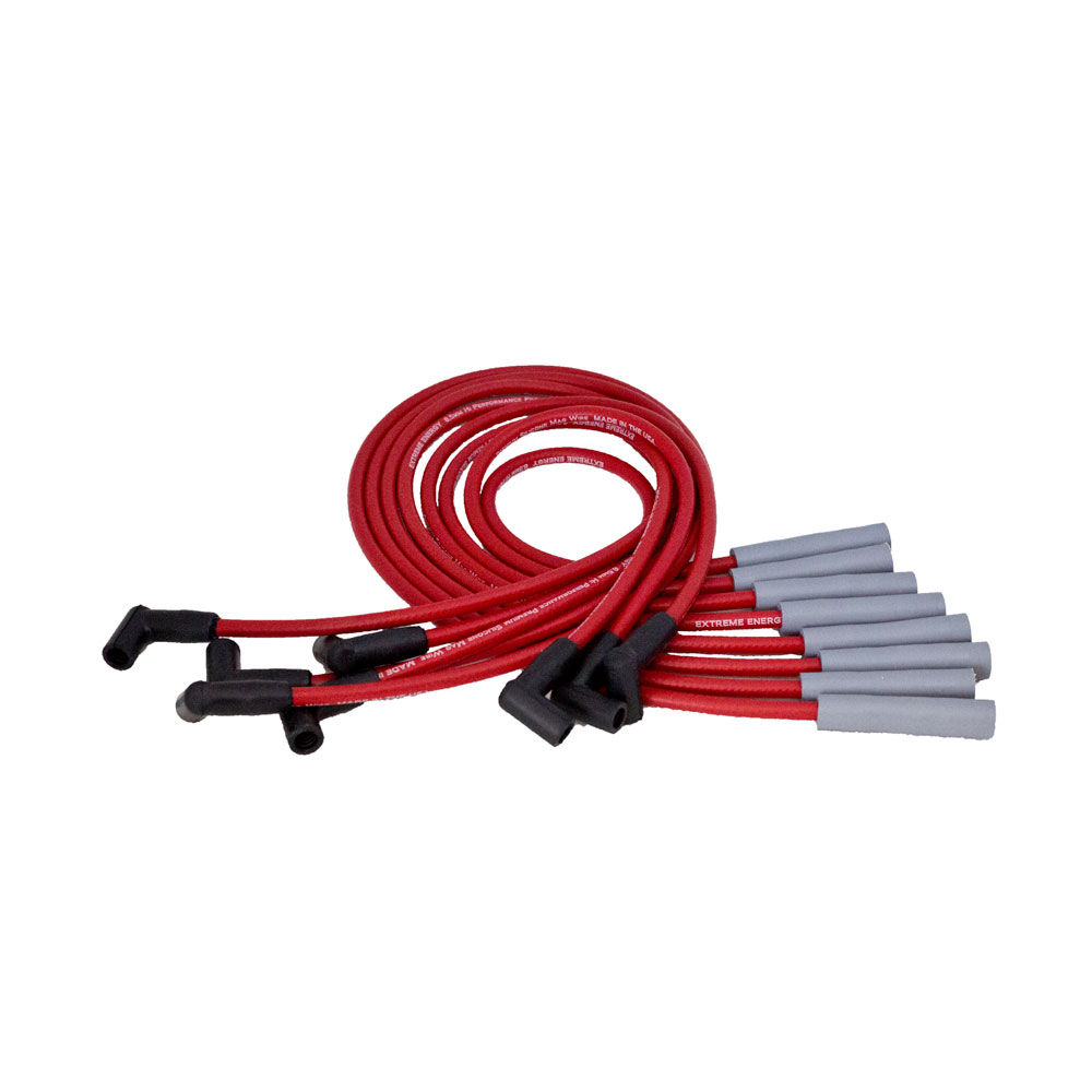 Renegade Spark Plug Wires 61809; Performance 8.5 mm Red Spiral Core Straight HEI/Male for 1974 to 1985 Chevy 454 