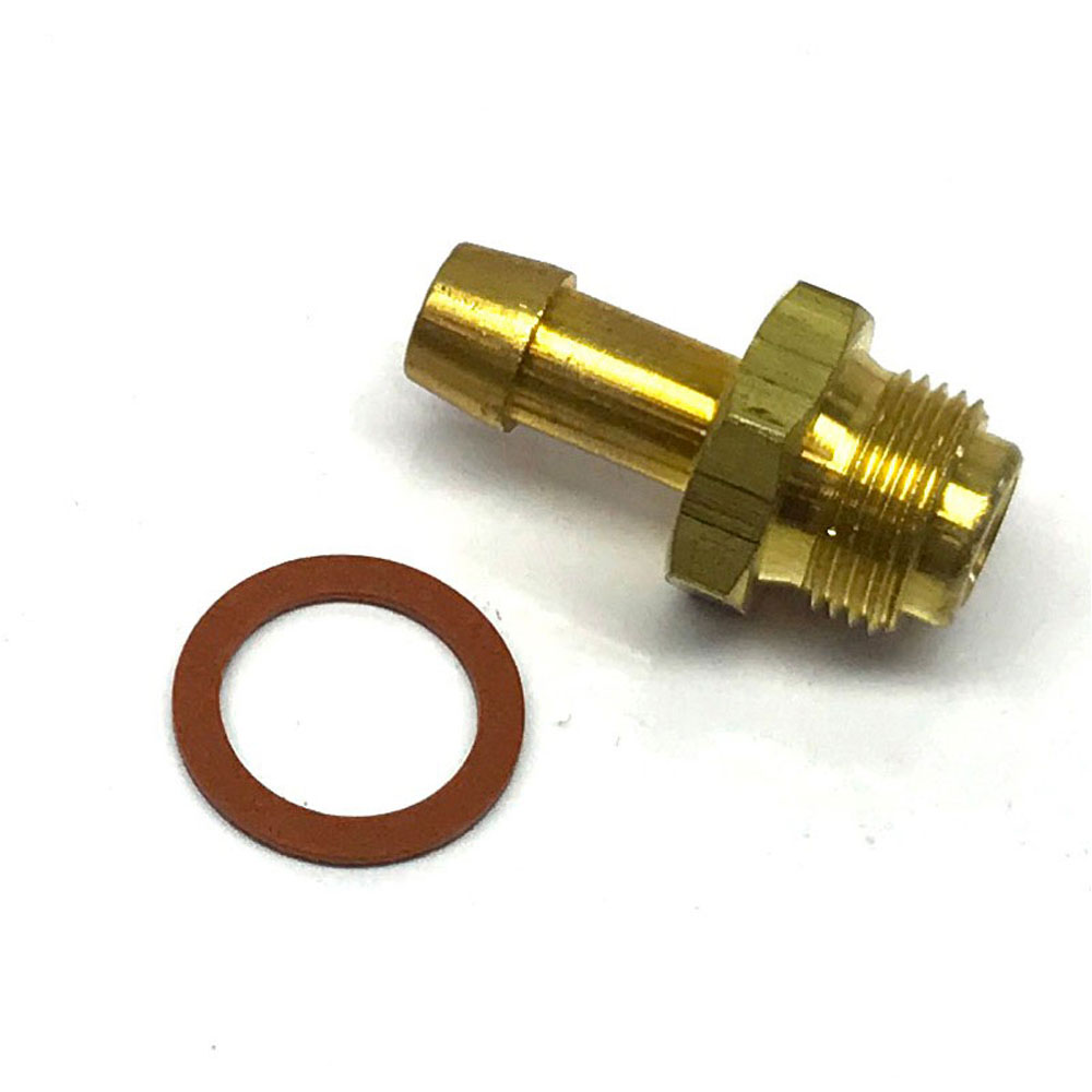 Renegade Racing Components Carburetor Fuel Inlet Fitting 62-24; Carburetor Inlet Adapter Raw 5/16 in. Barb Straight 9/16 in. -24 Male 