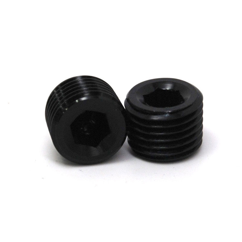 Renegade Pipe Fitting 62504-2; NPT Plug Black 1/4 in. NPT Male Straight Allen 