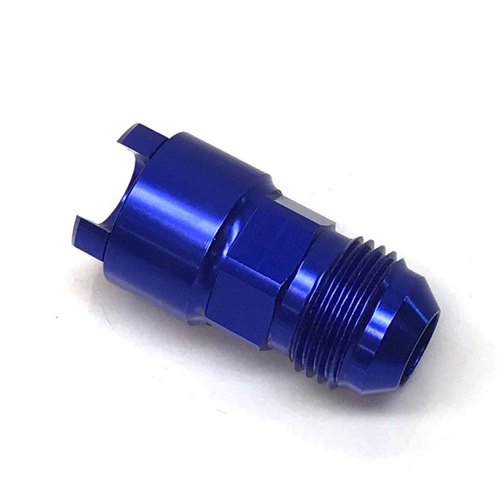 Renegade Racing Components AN Fitting 64400-1; AN to Quick Connect Adapter Blue -08AN Male Straight 3/8 in. SAE Female 
