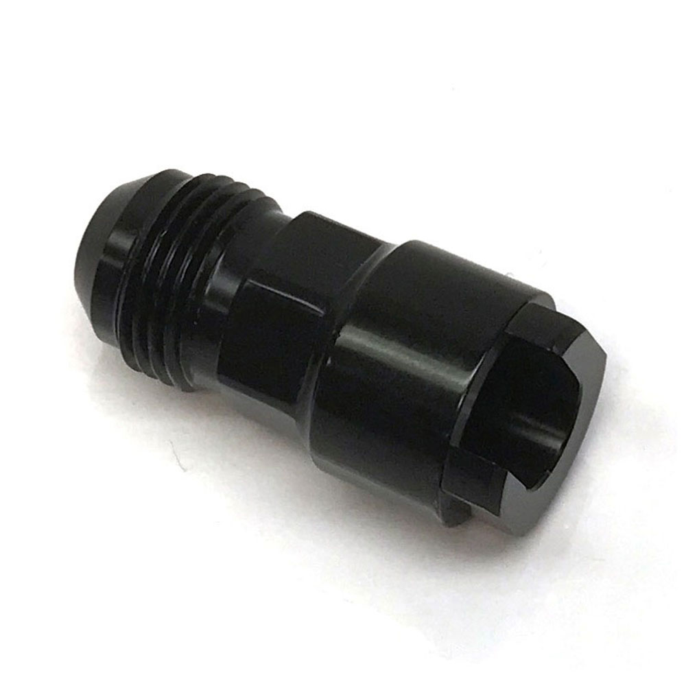 Renegade Racing Components AN Fitting 64400-2; AN to Quick Connect Adapter Black -08AN Male Straight 3/8 in. SAE Female 