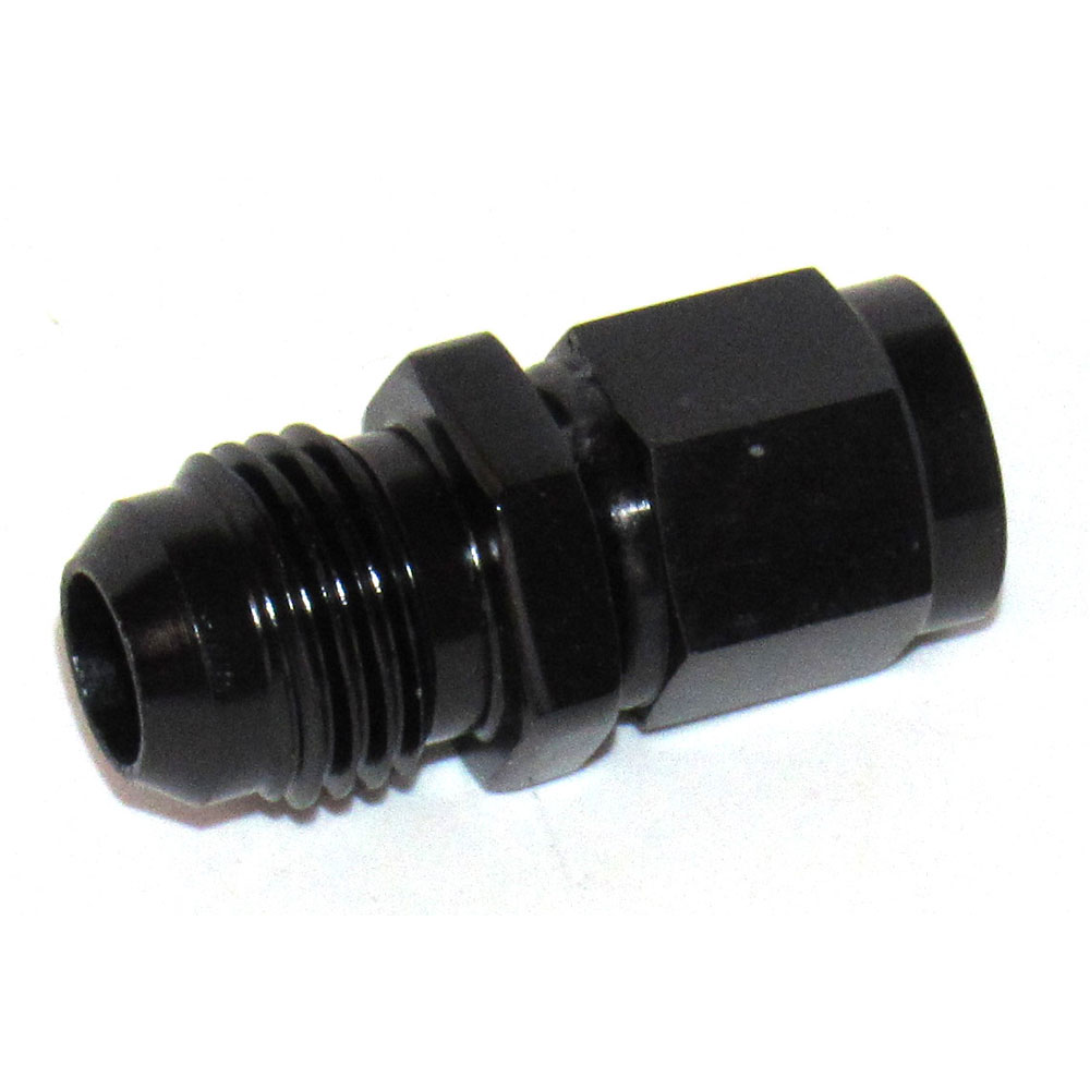 Renegade Racing Components AN Fitting 64657-2; Adapter Adapter Black -06AN Male Straight -04AN Female 