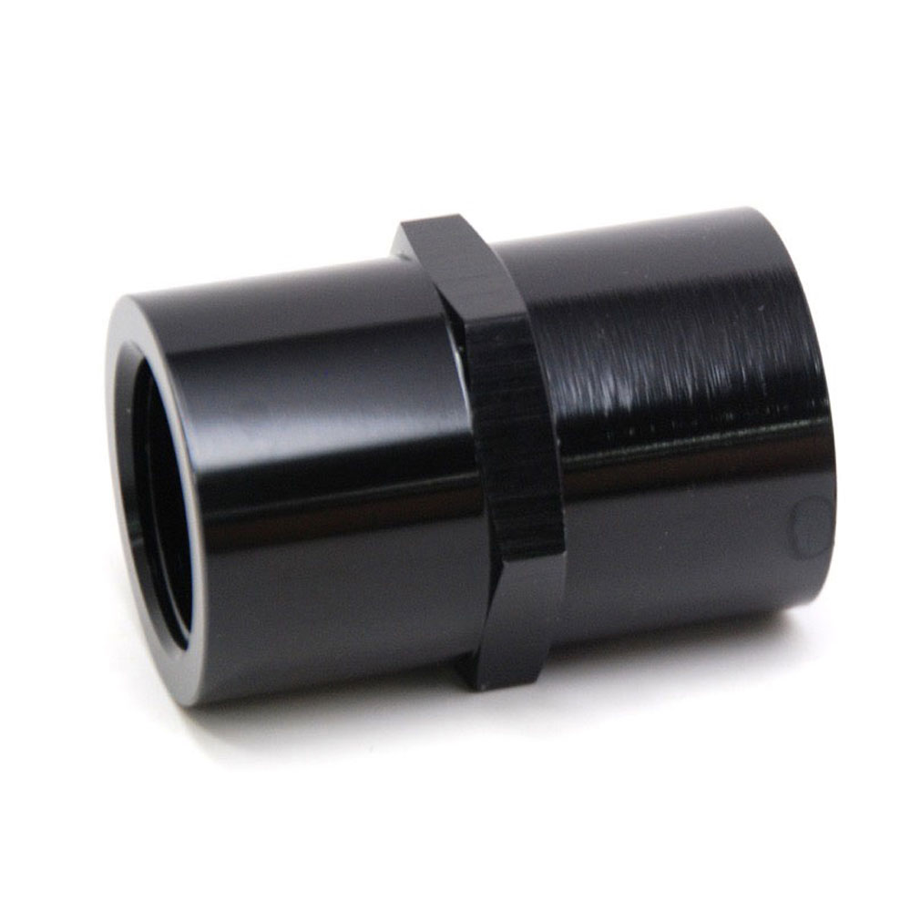 Renegade Racing Components Pipe Fitting 65010-2; NPT to NPT Coupler Black Anodized 1/2 in. NPT Female Straight 1/2 in. NPT Female 
