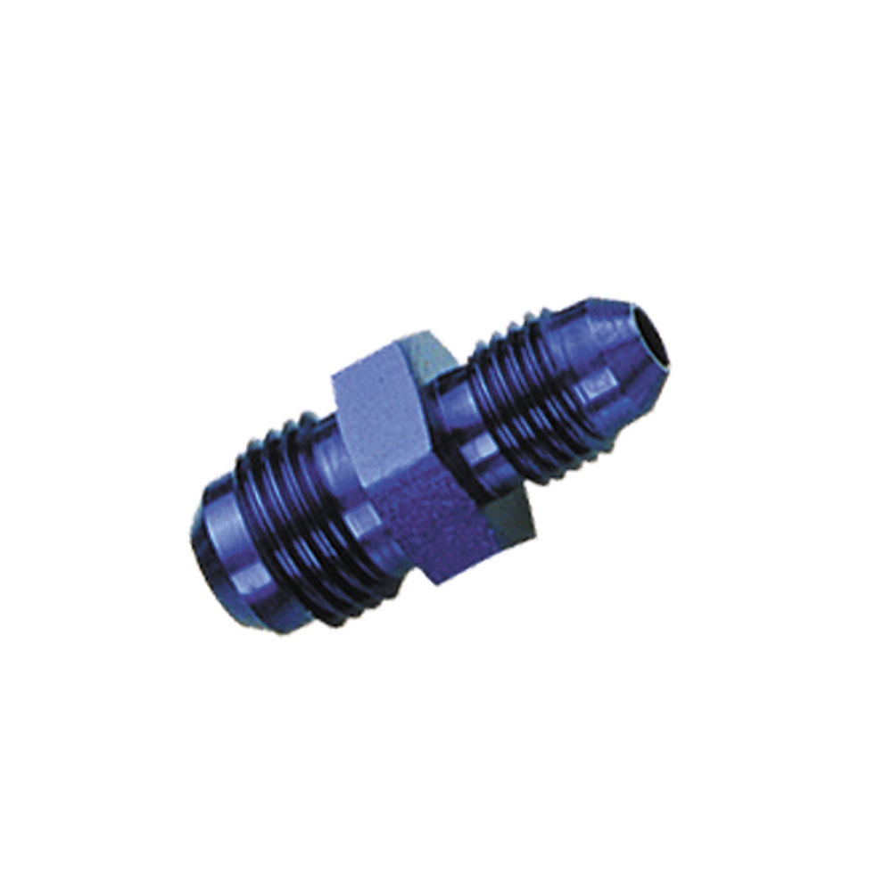 Renegade Racing Components AN Fitting 66417-1; AN to AN Reducer Blue -06AN Male Straight -04AN Male 