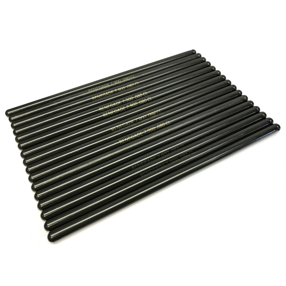Renegade Racing Components Pushrod Set 667900-16; Pro-Series 5/16 in. 7.900 in. 4130 Chromoly 1 Piece 