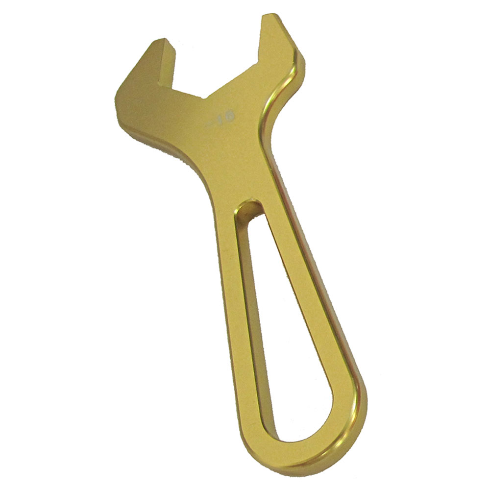 Renegade AN Wrench 69766; Single Open End Gold Anodized Aluminum -16AN 