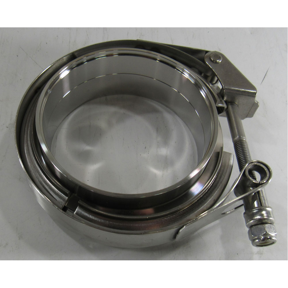 Renegade Exhaust Clamp 73835; 3.500 in. Stainless Steel V Band 