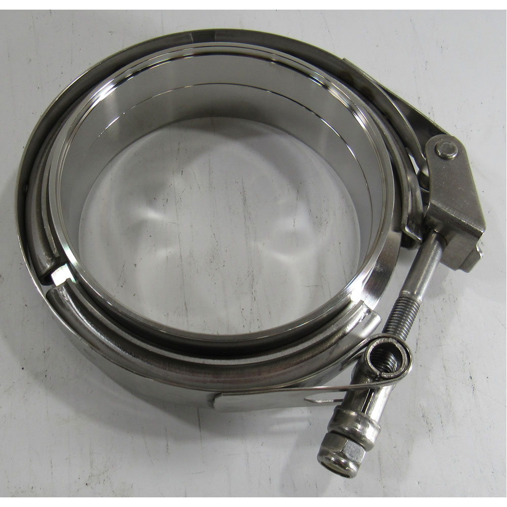 Renegade Exhaust Clamp 73840; 4.000 in. Stainless Steel V Band 