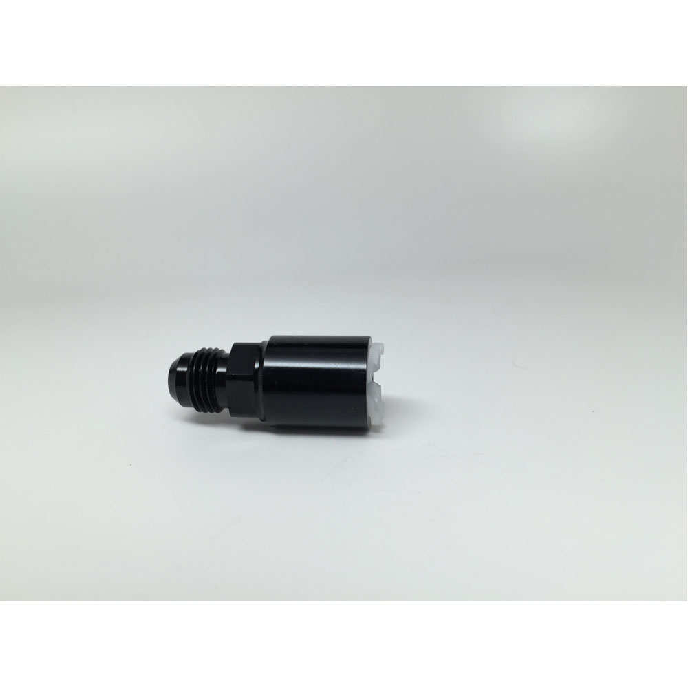 Renegade Racing Components AN Fitting 74086-2; AN to Quick Connect Adapter Black -06AN Male Straight 5/16 in. SAE Female 