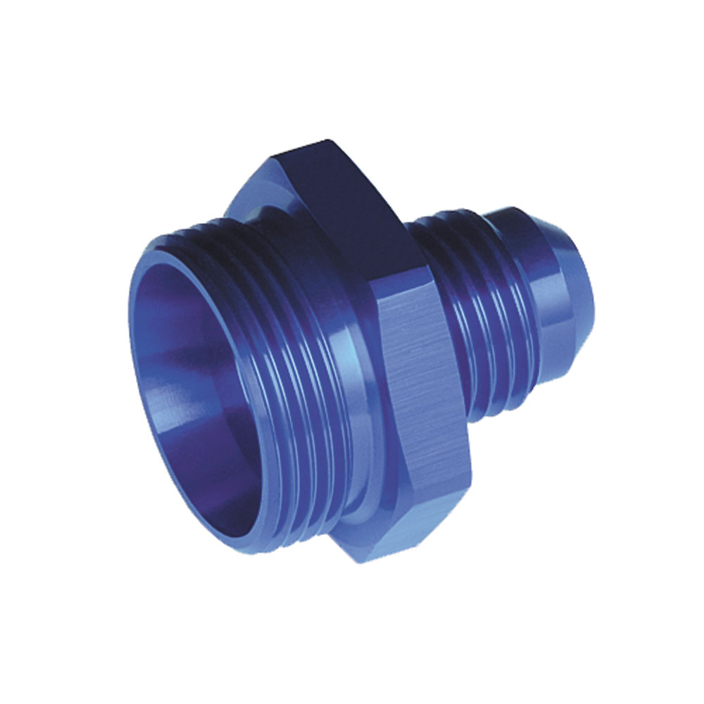 Renegade Carburetor Fuel Inlet Fitting 74087-1; Holley Carburetor Fitting Adapter Blue -08AN Male Straight 7/8 in. -20 Male 