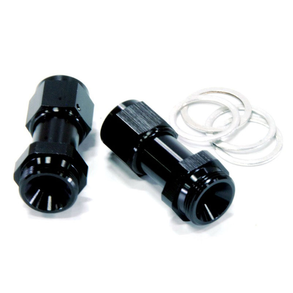 Renegade Carburetor Fuel Inlet Fitting 74087-2; Holley Carburetor Fitting Adapter Black -08AN female Straight 7/8 in. -20 Male 