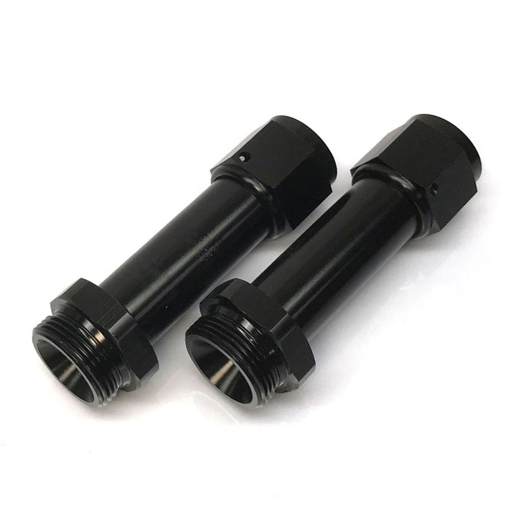 Photo for Renegade Carburetor Fuel Inlet Fitting 74087L-2; Holley Carburetor Fitting Adapter Black 7/8 in. -20 male Straight -08AN Male 