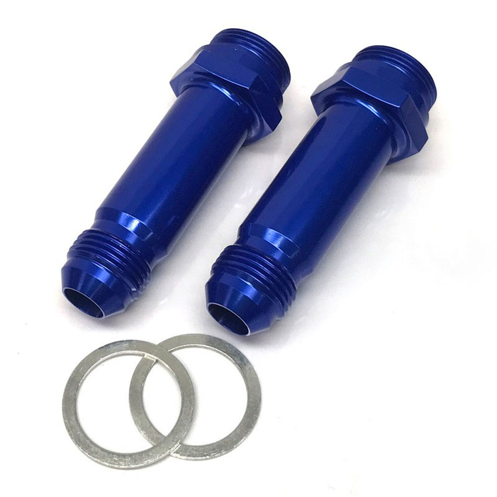 Renegade Carburetor Fuel Inlet Fitting 74088-1; Carburetor Inlet Adapter Blue -08AN Male Straight 7/8 in. -20 Male 