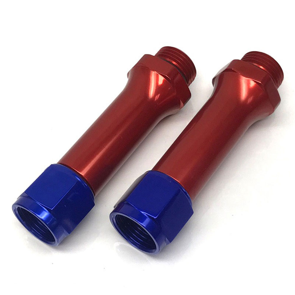 Renegade Carburetor Fuel Inlet Fitting 74871-1; Holley Ultra HP Fitting Adapter Red/Blue -08AN ORB Straight -08AN Female 