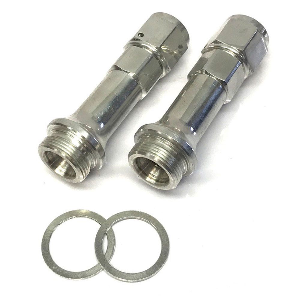 Renegade Carburetor Fuel Inlet Fitting 74875-5; Carburetor Inlet Adapter Clear ANodized -08AN Female Straight 7/8 in. -20 