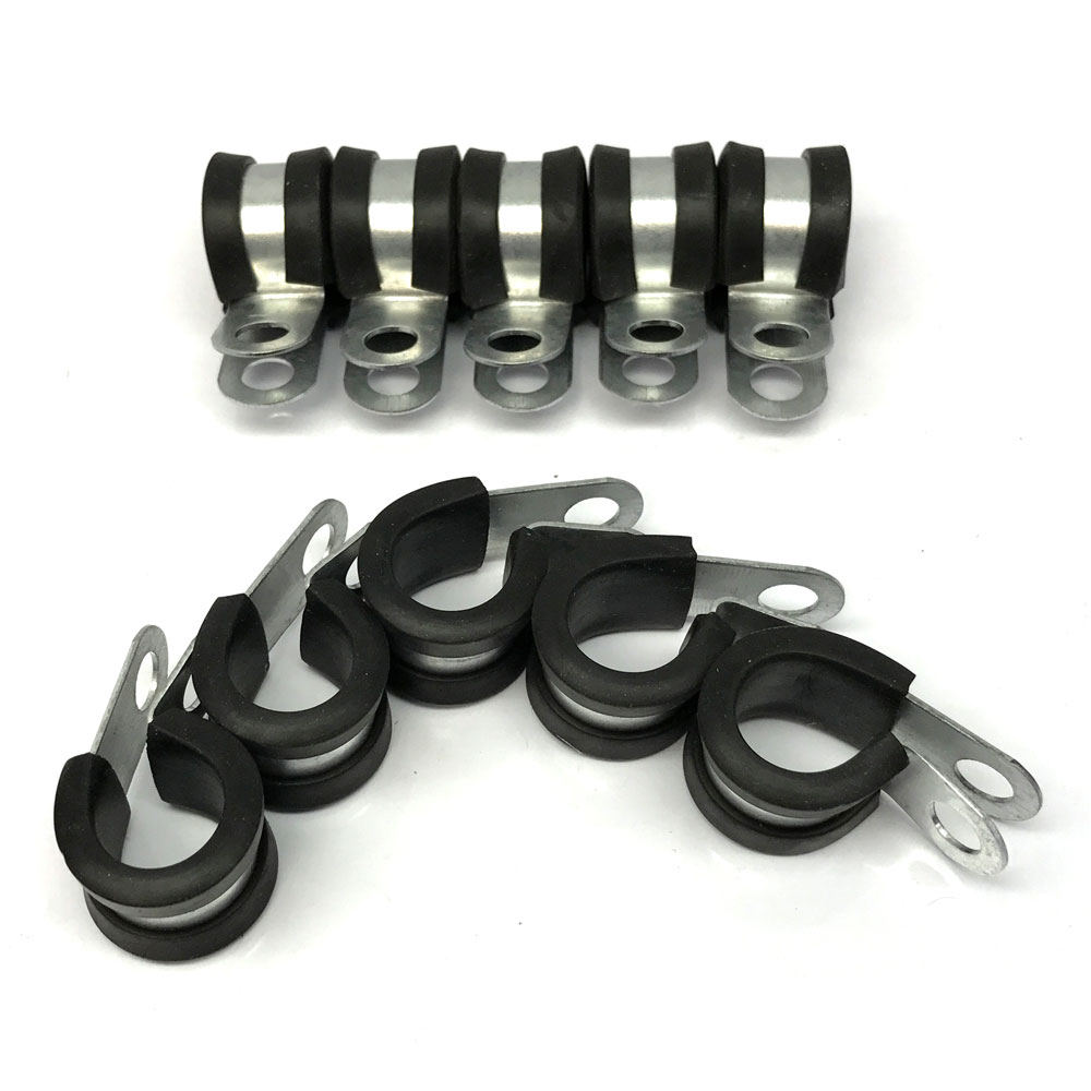 Renegade Line Clamp 75097; Cushion Clamps 1 -04AN Natural, Black Steel, Rubber 