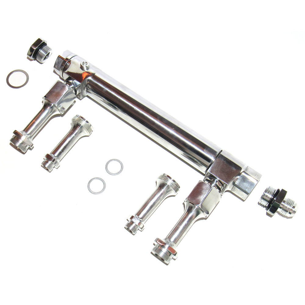 Photo for Renegade Racing Components Carburetor Fuel Log 75320; Pivoting, Adjustable Holley, Barry Grant 8.500 to 13.750 in. Polished Aluminum 