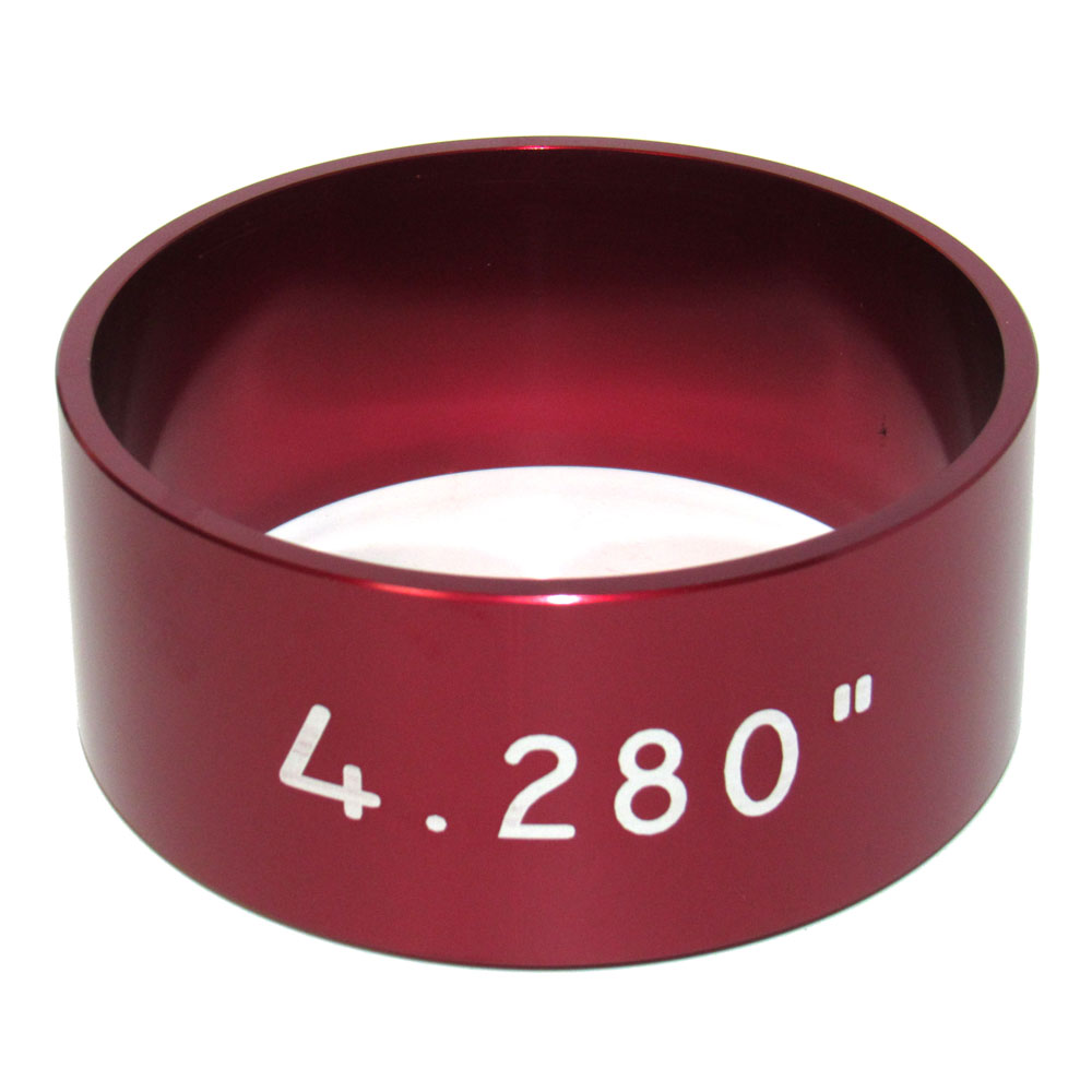 Renegade Racing Components Piston Ring Compressor 75730; Non Adjustable 4.280 in.  Red Aluminum Tapered 