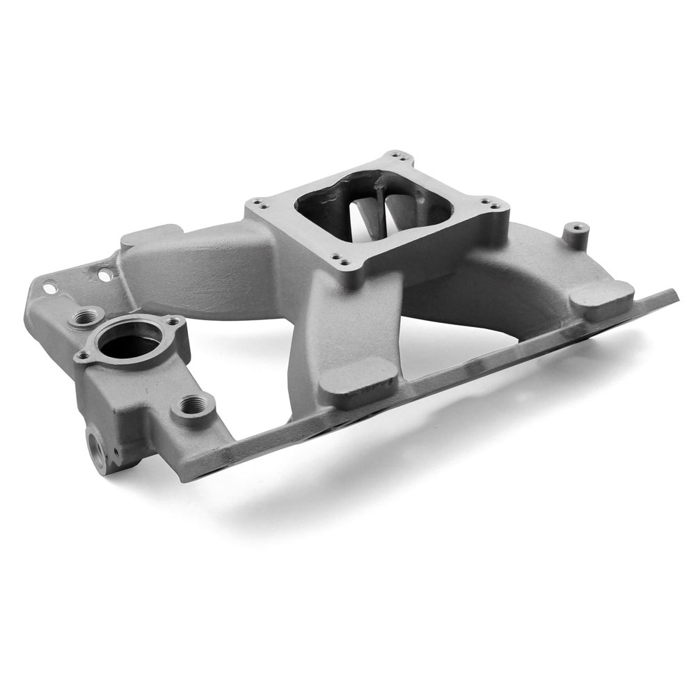 Photo for Renegade Intake Manifold 76031; Rectangular Single Plane 3000 to 7500 Satin Aluminum for Pontiac 326 to 455