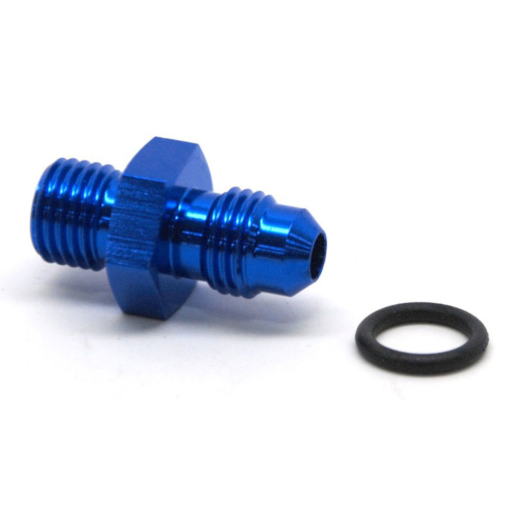 Renegade Racing Components AN Fitting 77044-1; AN to ORB Adapter Blue -04AN Male Straight -04AN ORB Male 