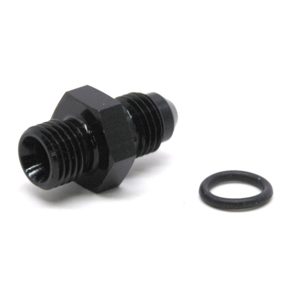 Renegade Racing Components AN Fitting 77044-2; AN to ORB Adapter Black -04AN Male Straight -04AN ORB Male 