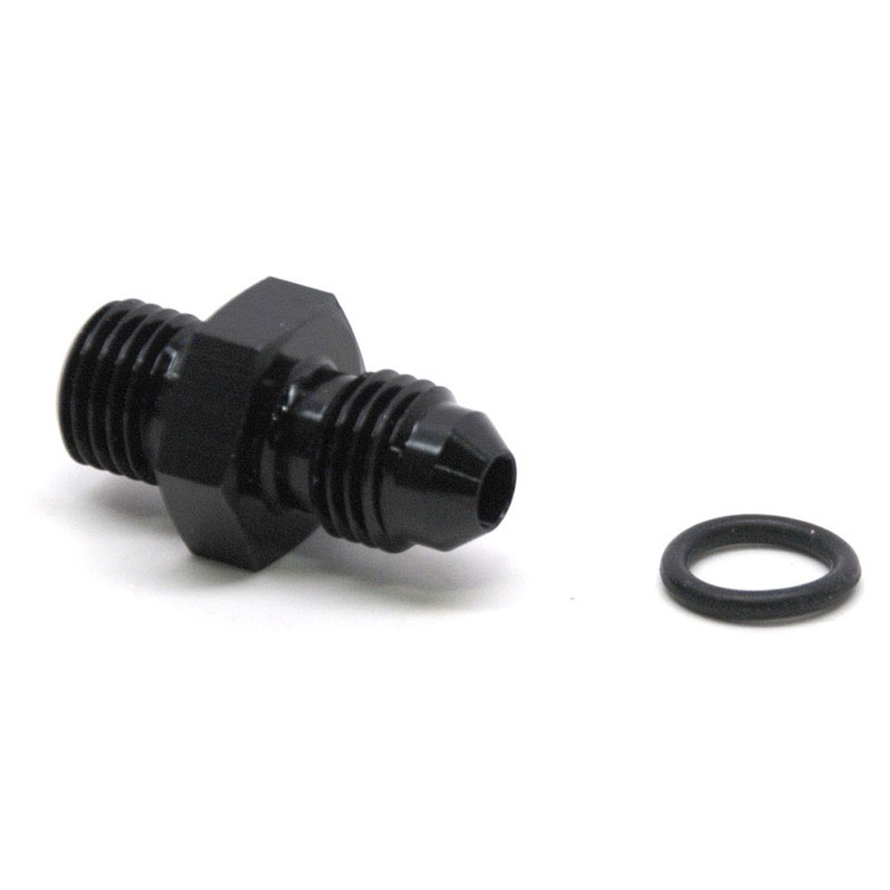 Renegade Racing Components AN Fitting 77044-2; AN to ORB Adapter Black -04AN Male Straight -04AN ORB Male 