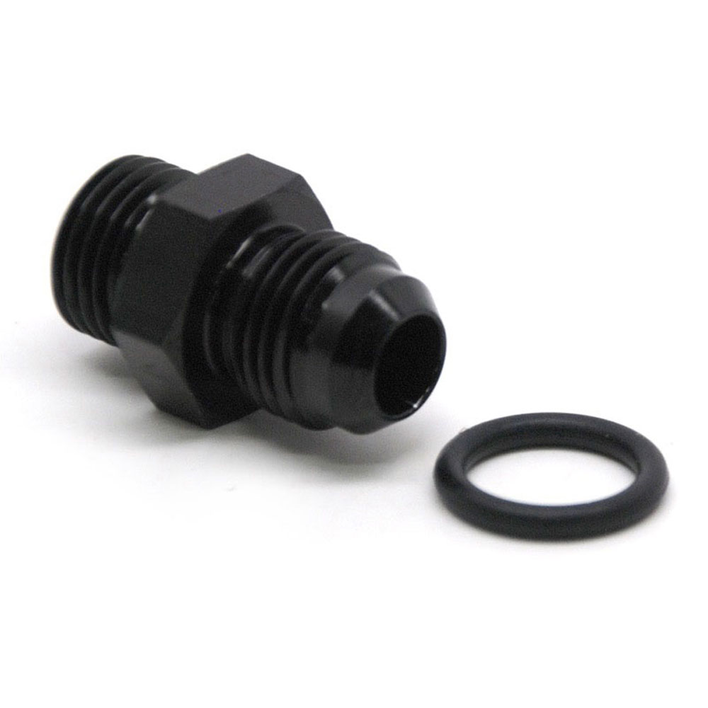 Renegade Racing Components AN Fitting 77066-2; AN to ORB Adapter Black -06AN Male Straight -06AN ORB Male 