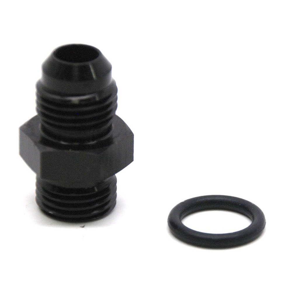 Renegade Racing Components AN Fitting 77066-2; AN to ORB Adapter Black -06AN Male Straight -06AN ORB Male 