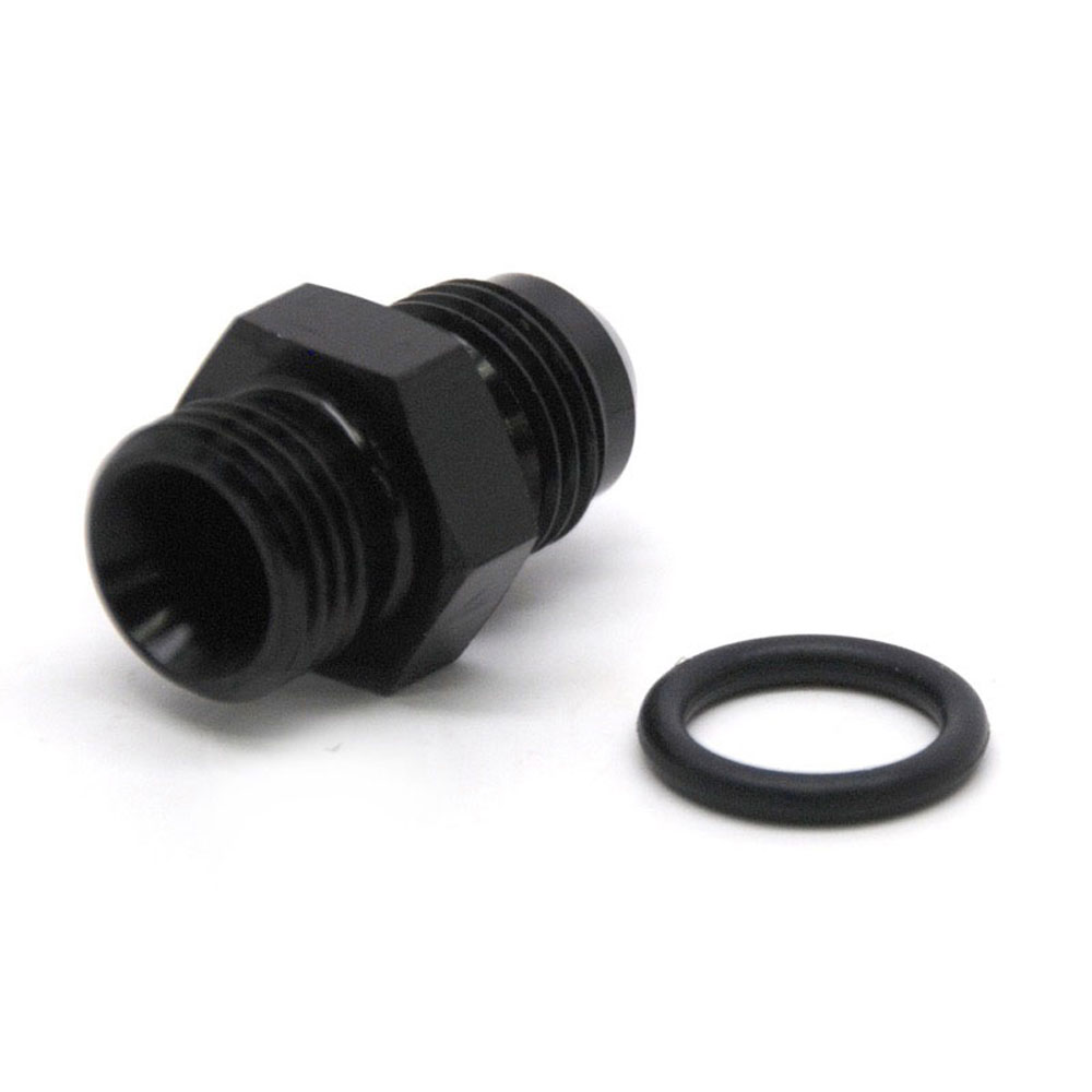 Renegade Racing Components AN Fitting 77068-2; AN to ORB Adapter Black -08AN Male Straight -06AN ORB Male 