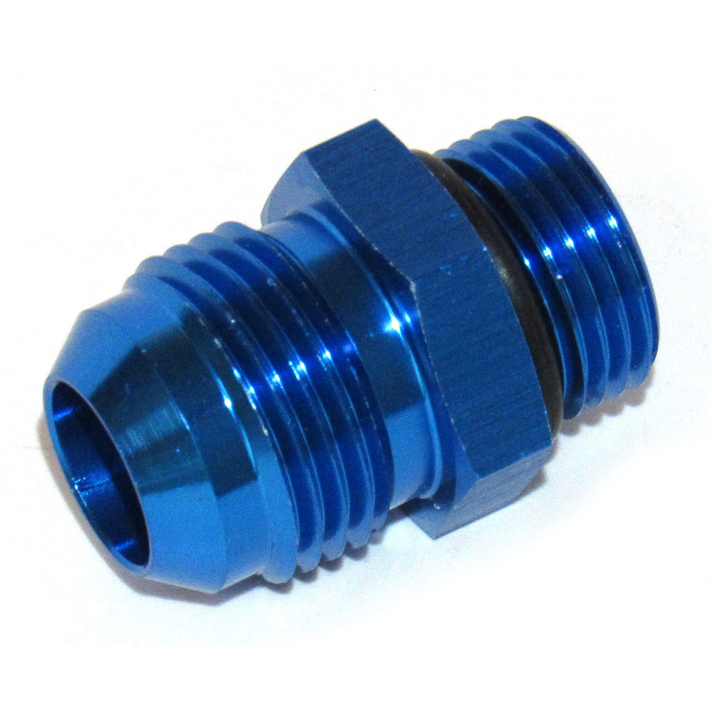 Renegade Racing Components AN Fitting 77081-1; AN to ORB Adapter Blue -10AN Male Straight -08AN ORB Male 