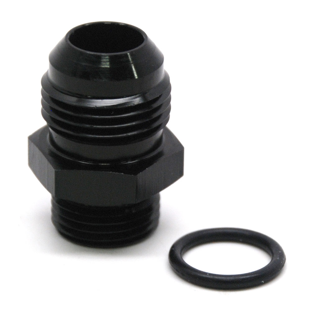 Renegade Racing Components AN Fitting 77081-2; AN to ORB Adapter Black -10AN Male Straight -08AN ORB Male 