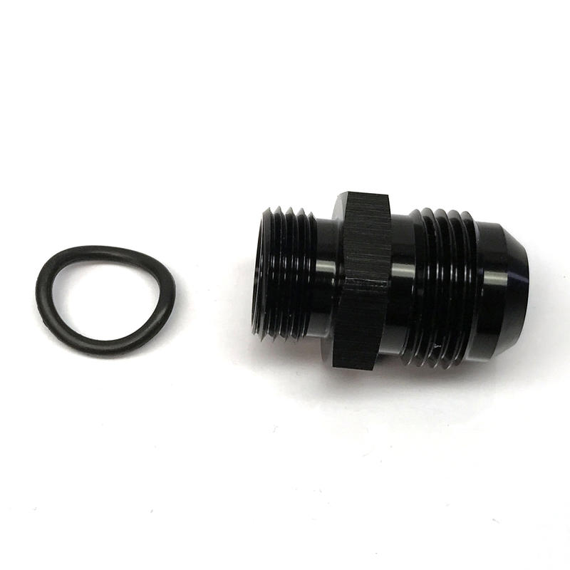 Renegade Racing Components AN Fitting 77081-2; AN to ORB Adapter Black -10AN Male Straight -08AN ORB Male 