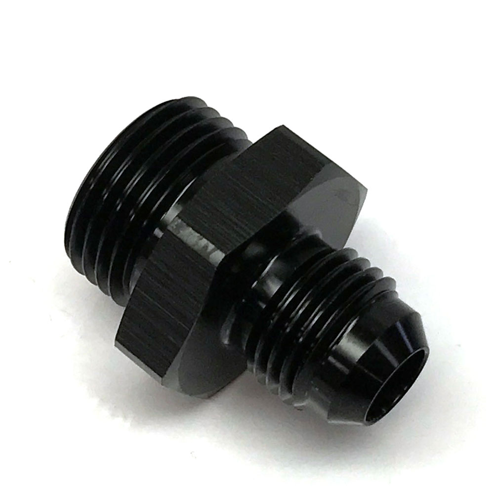 Renegade Racing Components AN Fitting 77086-2; AN to ORB Adapter Black -06AN Male Straight -08AN ORB Male 