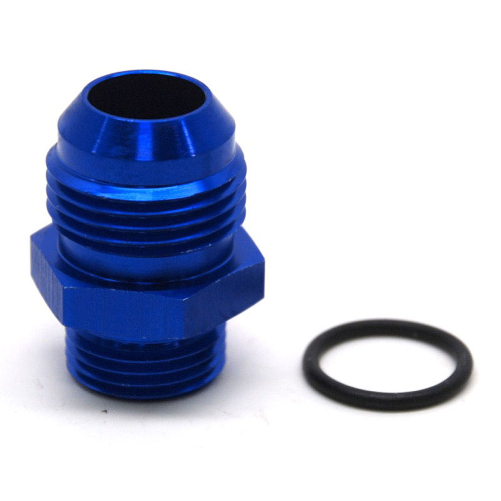 Renegade Racing Components AN Fitting 77102-1; AN to ORB Adapter Blue -12AN Male Straight -10AN ORB Male 