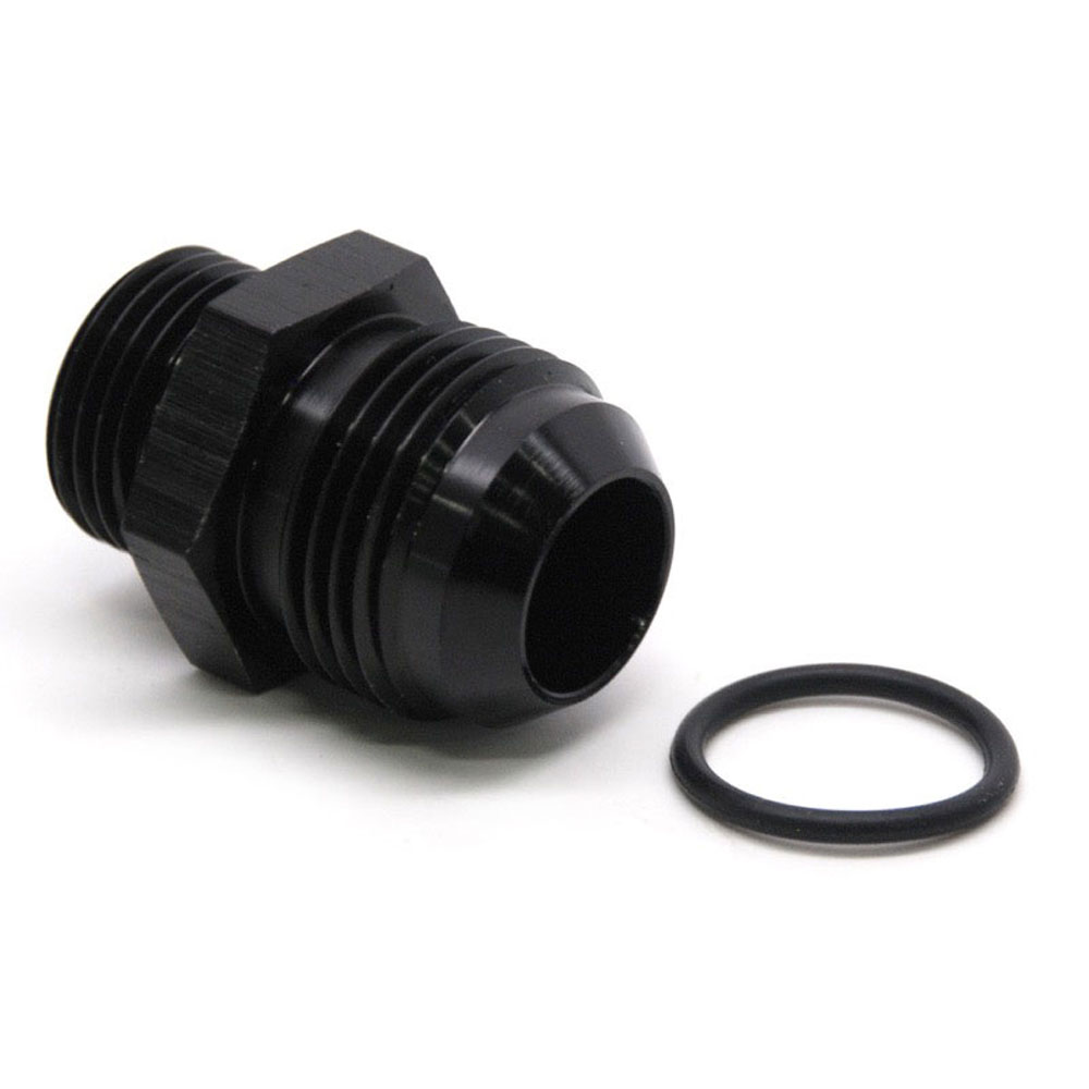Renegade Racing Components AN Fitting 77102-2; AN to ORB Adapter Black -12AN Male Straight -10AN ORB Male 