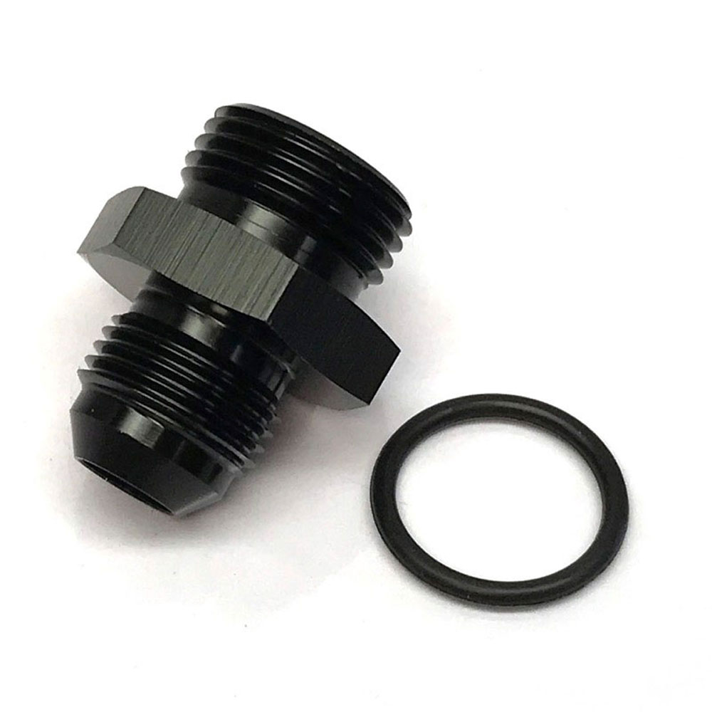 Renegade Racing Components AN Fitting 77108-2; AN to ORB Adapter Black -08AN Male Straight -10AN ORB Male 