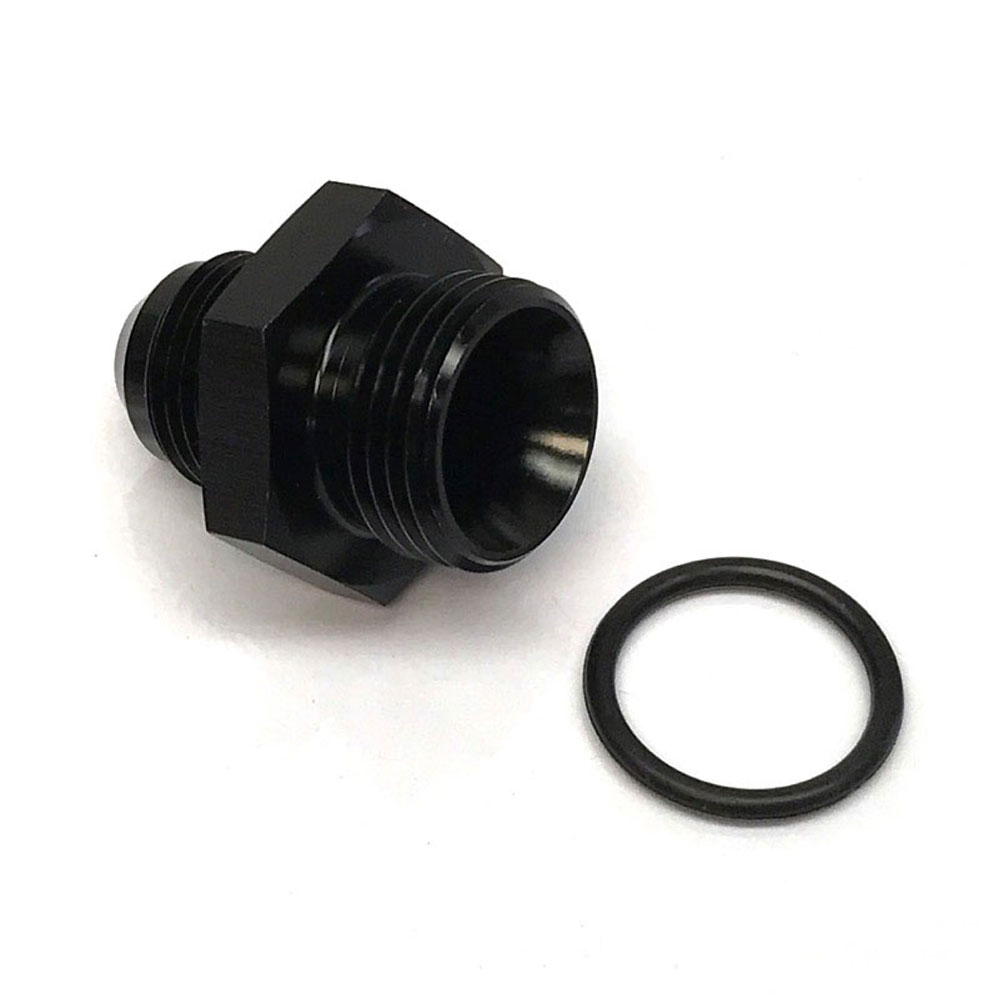 Renegade Racing Components AN Fitting 77108-2; AN to ORB Adapter Black -08AN Male Straight -10AN ORB Male 