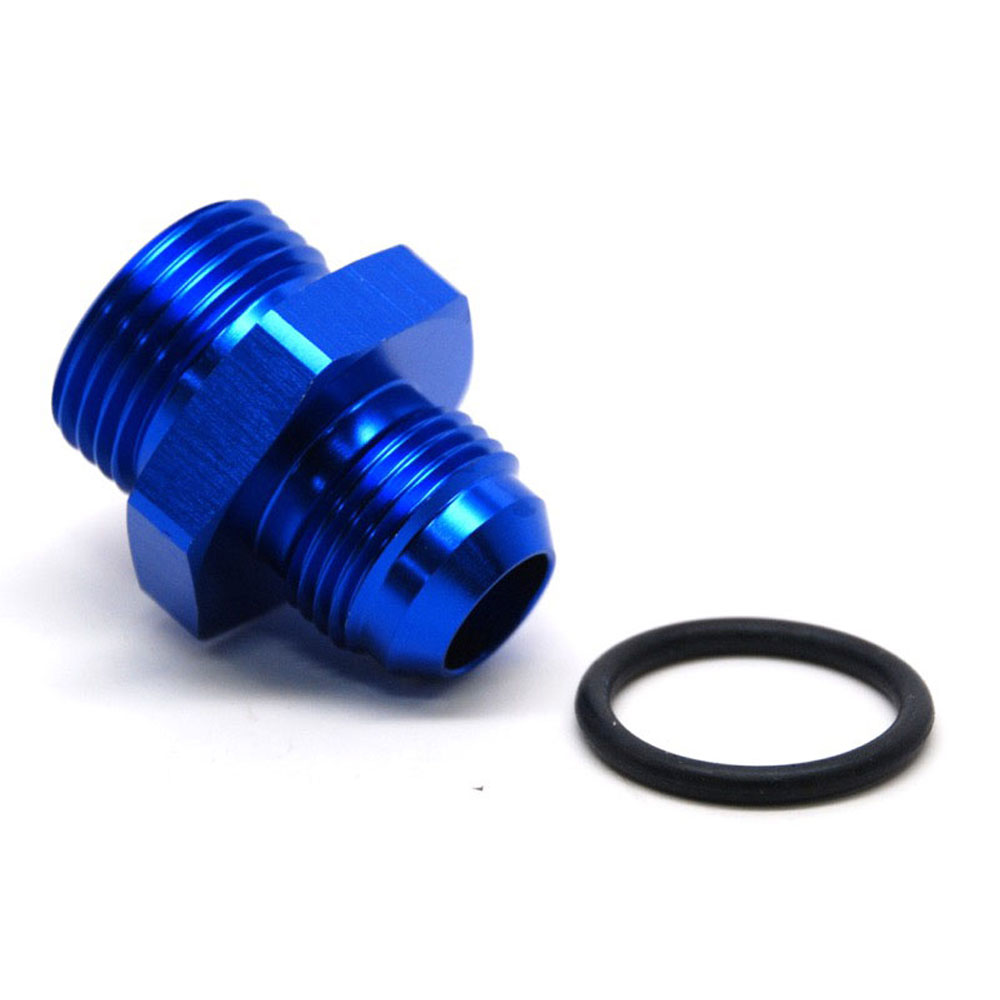 Renegade Racing Components AN Fitting 77121-1; AN to ORB Adapter Blue -10AN Male Straight -12 ORB Male 