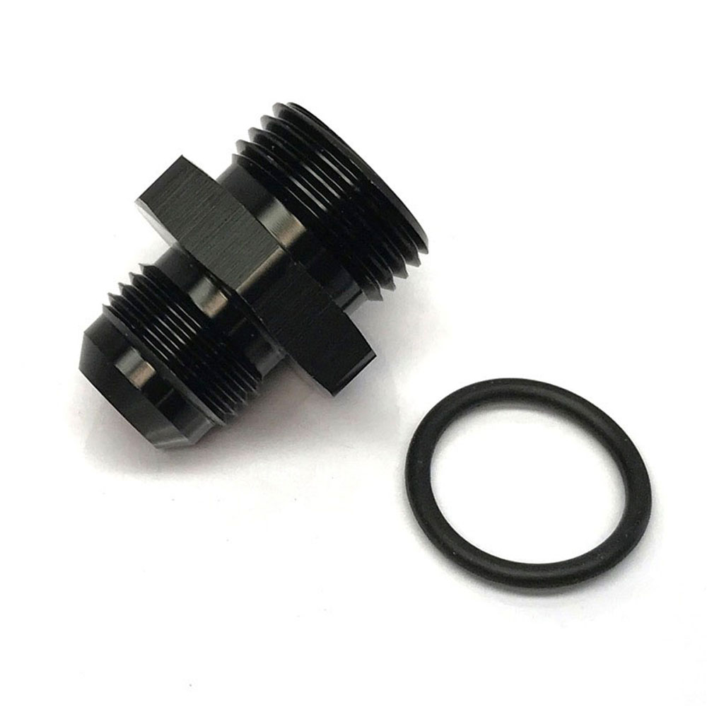 Renegade Racing Components AN Fitting 77121-2; AN to ORB Adapter Black -10AN Male Straight -12 ORB Male 