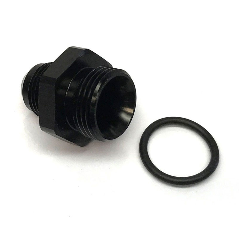 Renegade Racing Components AN Fitting 77121-2; AN to ORB Adapter Black -10AN Male Straight -12 ORB Male 