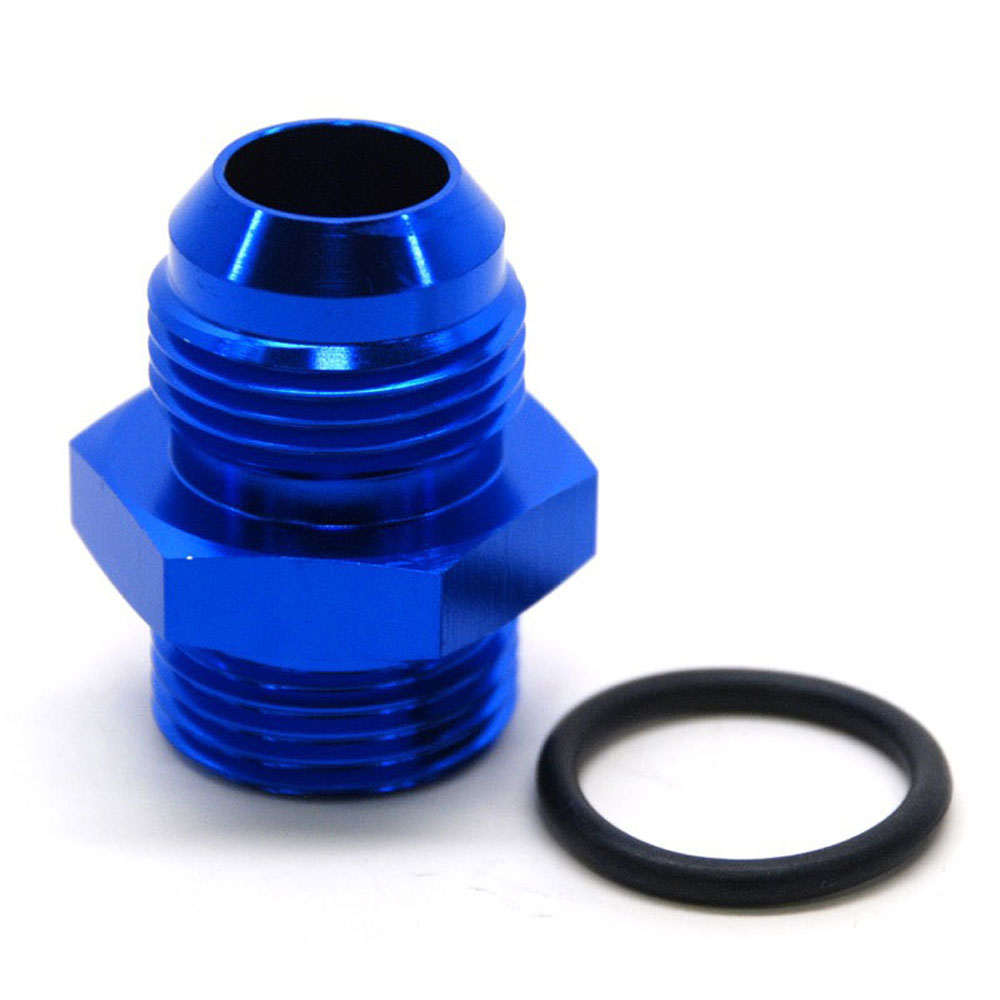 Renegade Racing Components AN Fitting 77122-1; AN to ORB Adapter Blue -12AN Male Straight -12 ORB Male 