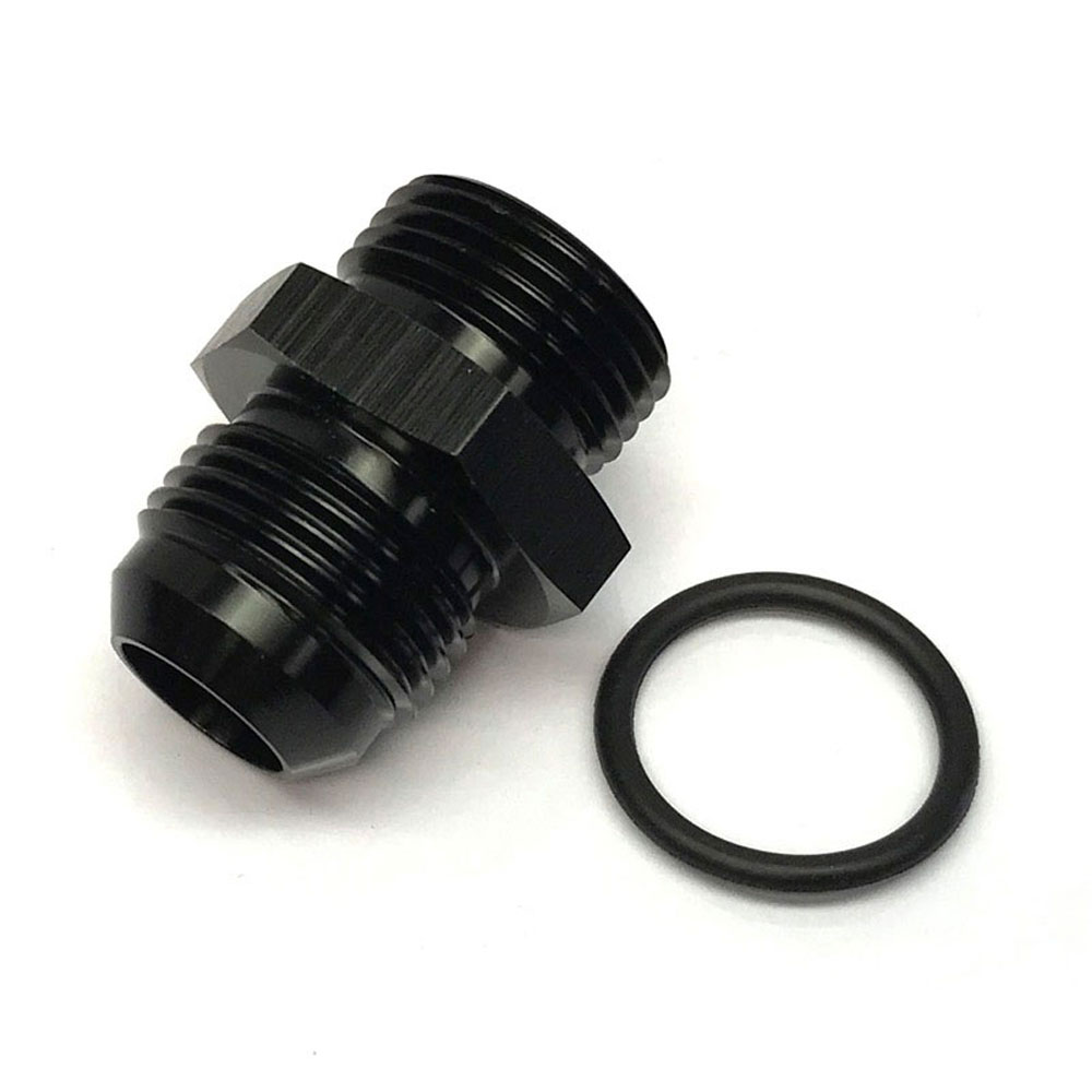 Renegade Racing Components AN Fitting 77122-2; AN to ORB Adapter Black -12AN Male Straight -12 ORB Male 