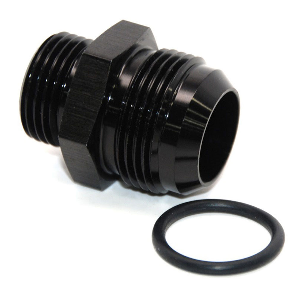 Renegade Racing Components AN Fitting 77162-2; AN to ORB Adapter Black -16AN Male Straight -12 ORB Male 